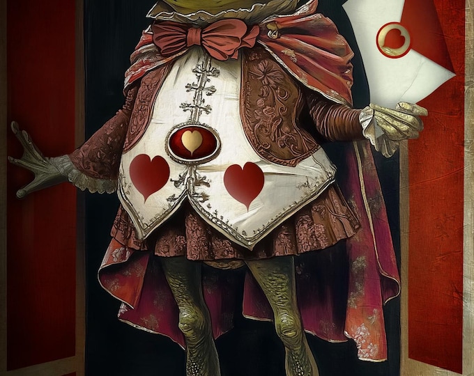 Signed numbered giclee print - The Frog Footman - Alice in Wonderland, fairytale, storybook