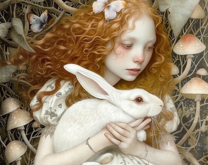 SIGNED NUMBERED print - Follow the White Rabbit