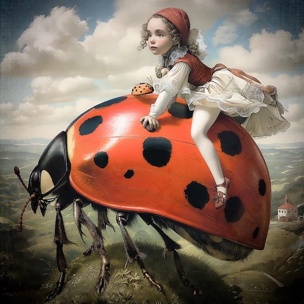 SIGNED NUMBERED print - The Ladybug Rider