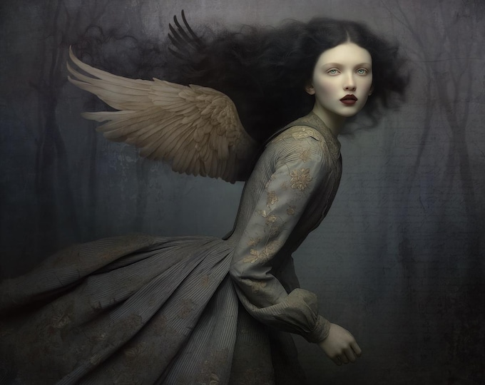 Morella - signed limited edition print - archival paper giclee ink - gothic wall art, gothic decor