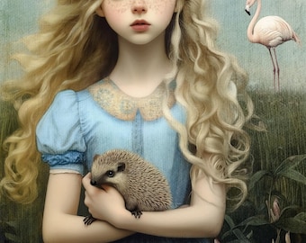 Impresión de edición limitada firmada - The Croquet Grounds - Alicia en el país de las maravillas, cuento de hadas, libro de cuentos