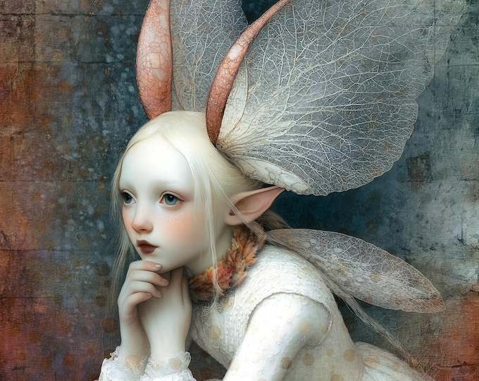 SIGNED NUMBERED GICLEE wall art - The Rabbit Fairy
