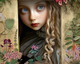 Signed limited edition print - Wonderland - Alice in Wonderland, fairytale, storybook
