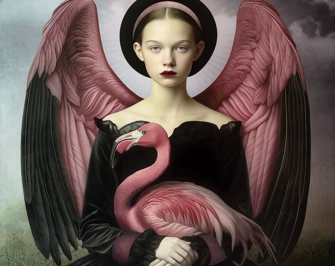 SIGNED NUMBERED PRINT - The Flamingo Angel