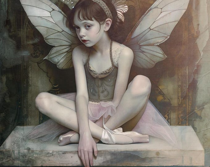 SIGNED GICLEE PRINT collectible wall art - Pretty Ballerina