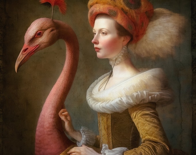 LIMITED EDITION SIGNED giclee wall art print - The Flamingo Horse