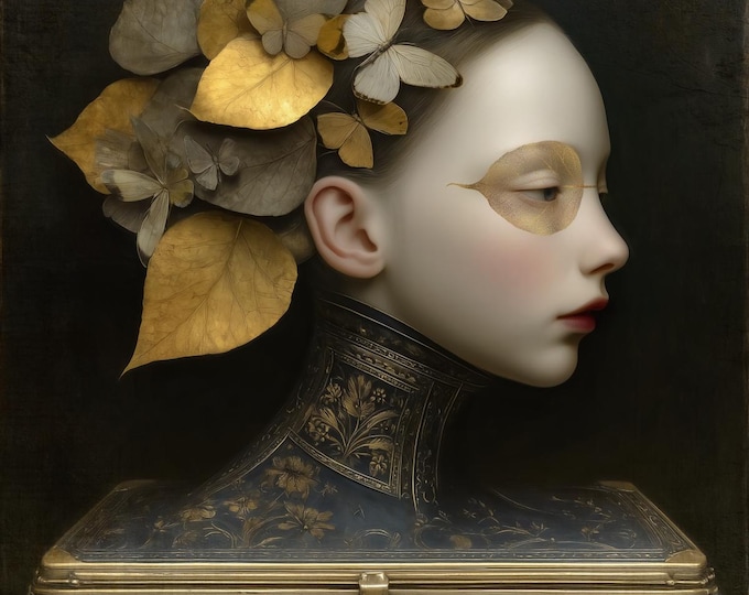 The Gilded Box - limited edition signed print - archival paper giclee ink - fall decor