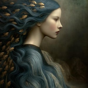 SIGNED LIMITED EDITION giclee print - Spawning - ocean water renaissance oil print