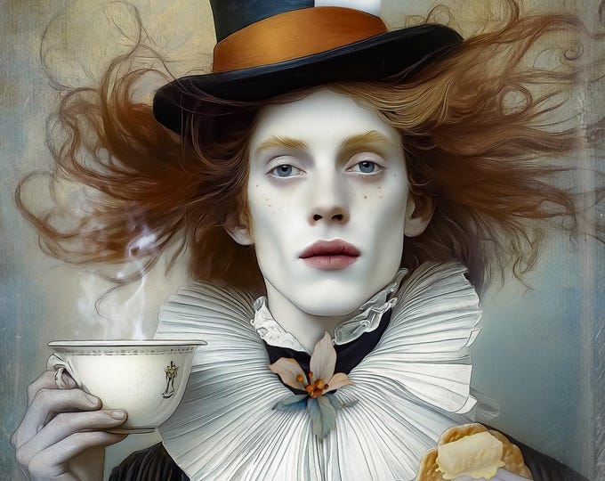 Signed numbered giclee print - The Mad Hatter - Alice in Wonderland - fairytale, storybook