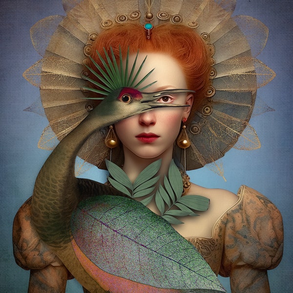 LIMITED EDITION signed art print - The Bird Queen