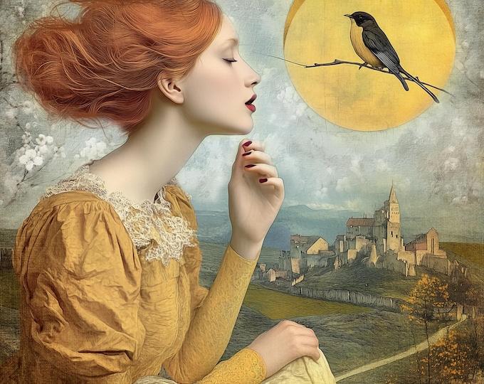 SIGNED GICLEE PRINT - The Finch - on archival paper
