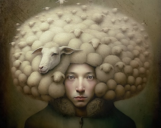LIMITED EDITION signed art print - The Dream of Sheep #1