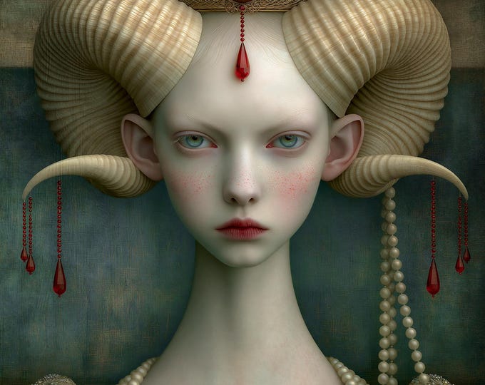 Signed limited edition print - Sophia - byzantine portrait surreal renaissance