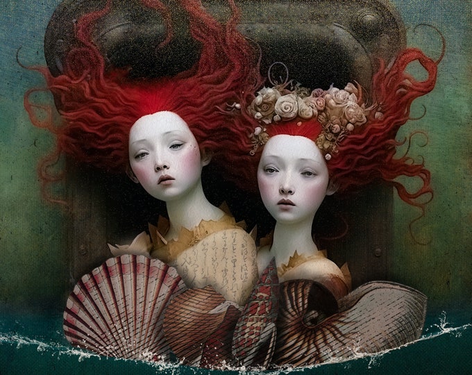 LIMITED EDITION signed print - Mermaids #2