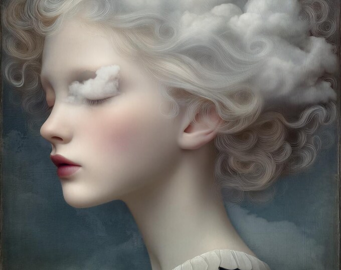 Signed gothic art - Nimbus- cloud surreal celestial fantasy limited edition giclee