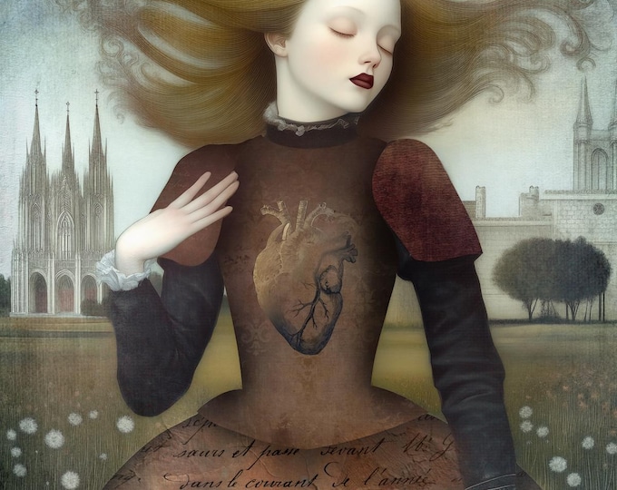 SIGNED NUMBERED GICLEE wall art - Hallowed Maiden - archival paper