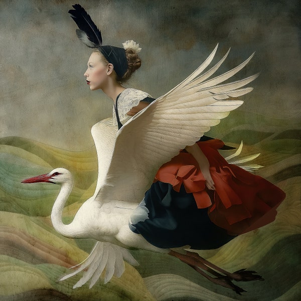 SIGNED NUMBERED print - The Stork Flies