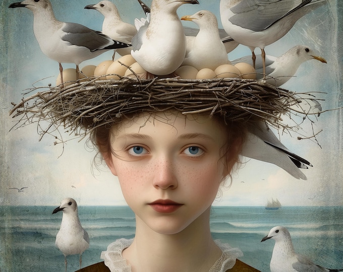 SIGNED LIMITED EDITION giclee print - The Seagull Nest