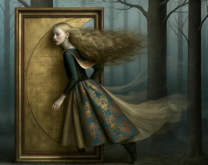 Signed numbered giclee print - The Entrance - Limited edition mirror forest surreal