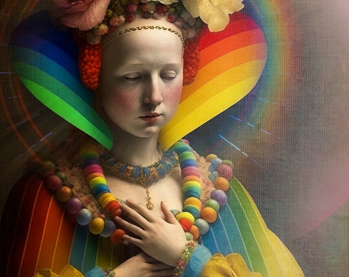 LIMITED EDITION signed art print - The Rainbow Madonna