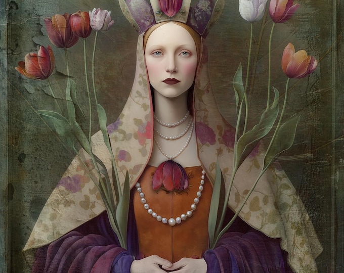 SIGNED NUMBERED GICLEE art print - The Tulip Queen