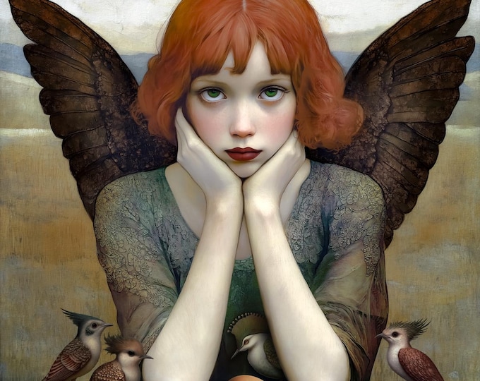SIGNED NUMBERED GICLEE art print - Ada and the Egg
