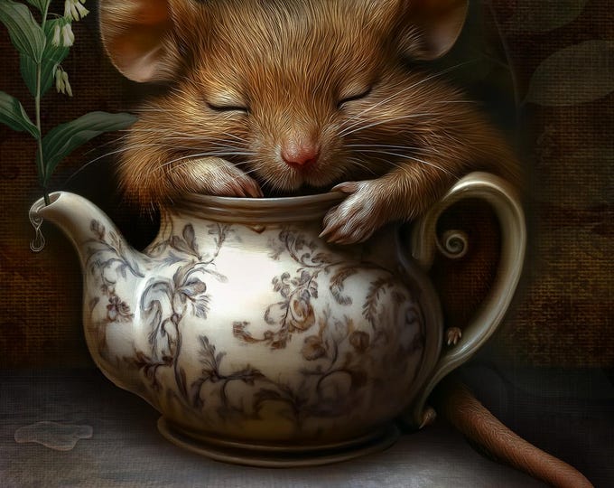 Signed numbered giclee print - The Dormouse - Alice in Wonderland, fairytale, storybook