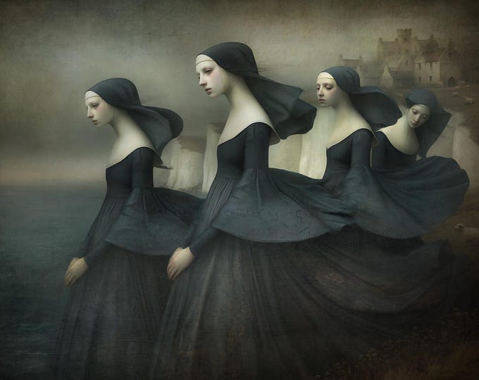 Signed Numbered Print  – Catholic sisters nuns gothic art