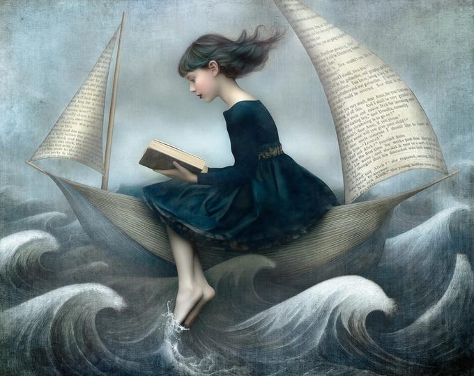 SIGNED LIMITED EDITION giclee art print - The Wave Reader
