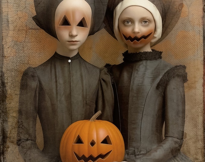 LIMITED EDITION art print "The Pumpkin Girls"