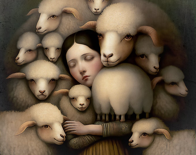 SIGNED NUMBERED art print The Dream of Sheep #3