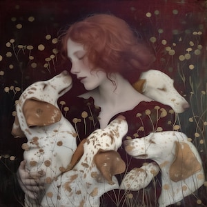 Impresión artística giclée numerada y firmada - Los perros del amor