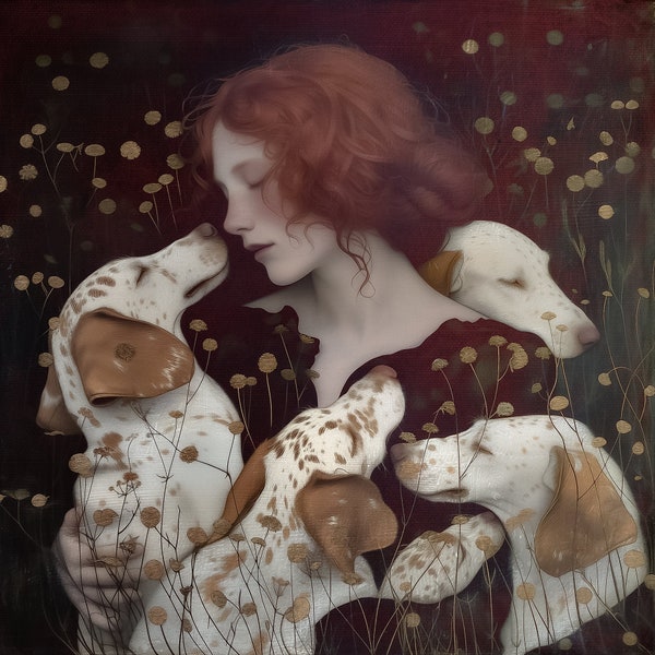 SIGNED NUMBERED GICLEE wall art print - The Hounds of Love