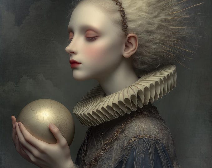 The Orb - signed limited edition print - archival paper giclee ink - gothic wall art, surreal art