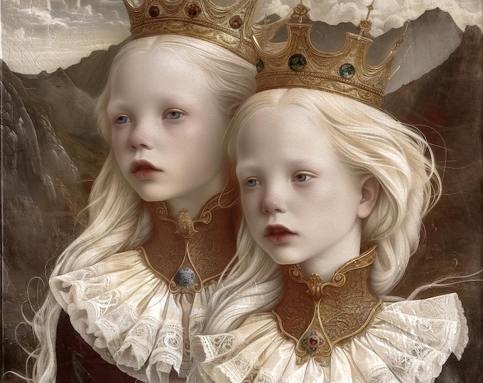 SIGNED NUMBERED GICLEE zodiac wall art print - Gemini the Twins