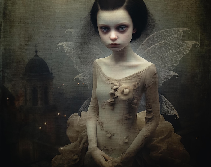 SIGNED NUMBERED GICLEE wall art print - Little Dark Angel