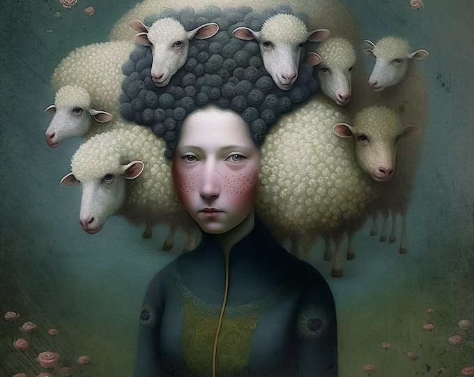 SIGNED NUMBERED art print - The Dream of Sheep #2