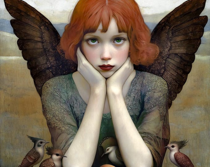 SIGNED ARTIST PROOF - giclee art print - Ada and the Egg