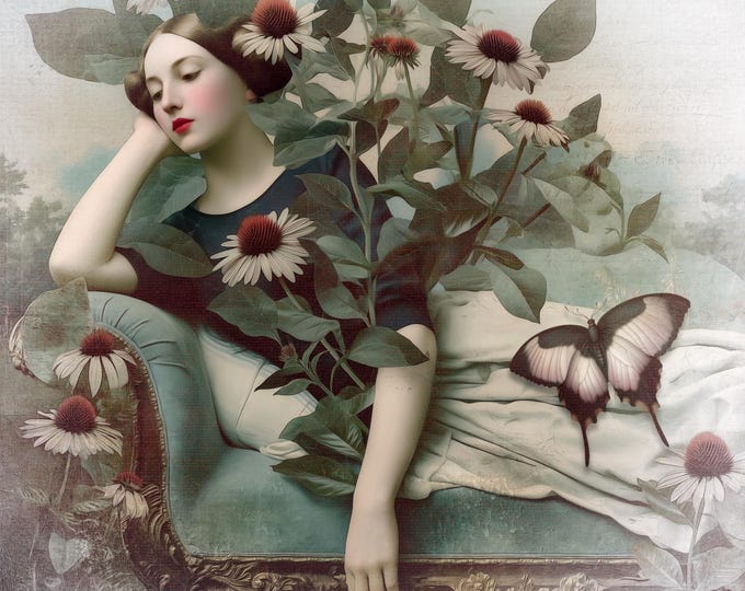 SIGNED ARTIST'S PROOF - The Chaise - botanical wall art