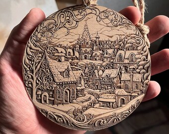 Christmas Baubles Bundle, Double Engraving, SVG ready for download, Lightburn file already prepared, Instant Download, Set of 5 Pieces