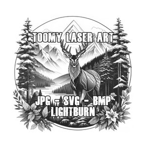 Deer in the Forest SVG File, Digital Download, Woodland Animal Design, DIY Crafting, Nature Inspired