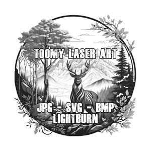 Deer in the Forest SVG File, Wildlife Graphic, Deer Design, Digital Download, Nature Inspired