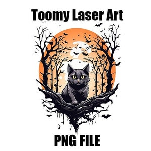HALlowEEN kat | T-shirt | Voor mok | Direct downloaden | NPC | Digitaal bestand | Cricut | Set van 3 afbeeldingen Png geen achtergrond