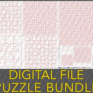 PUZZLE BUNDLE | 16 - 64 - 225 - 625 Pieces |  svg | laser | cnc | Digital File