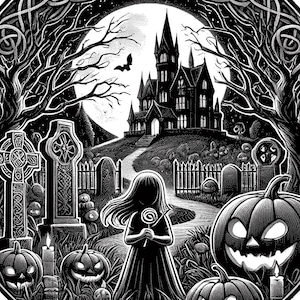 Halloween Kids SVG, Vector Graphic, Spooky Pumpkin Design, Instant Download, Double Engraving Technique