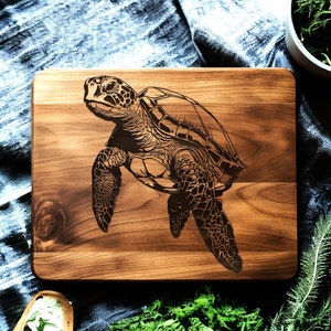 Turtle Board SVG, gráfico vetorial, design de prato de comida, modelo de tábua de cortar, download instantâneo, Nature Marine Design Cut Svg