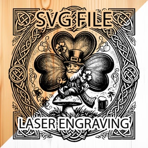 St. Patrick's Day, Irish Design SVG, Instant Download, For Lightburn, Glowforge, 3D Art with Laser Engraver, Laser, Instant Engraving