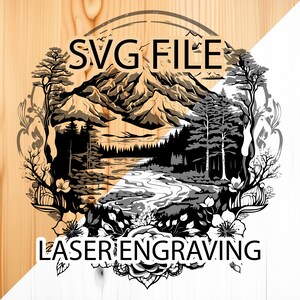 St. Patrick's Day Irish Landscape, Easy Double Engraving, Irish Design SVG, Instant Download, For Lightburn, Laser, Instant Engraving
