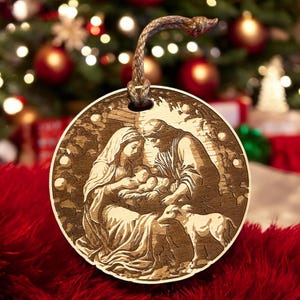 Christmas Nativity, Double Engraving, SVG ready for download, Lightburn file already prepared, Instant Download