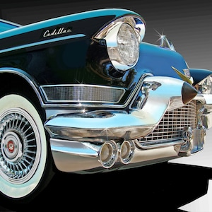 Automotive Fine Art Giclee Drucke, Cadillac, 1957